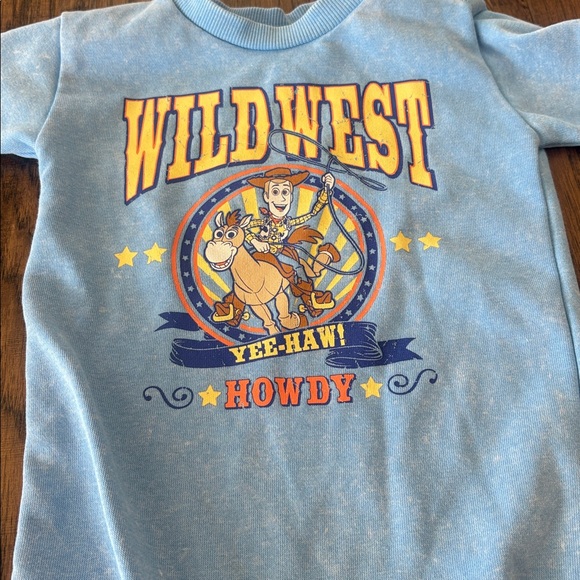 Disney Toy Story Woody Wild West Blue Romper - Picture 2 of 4